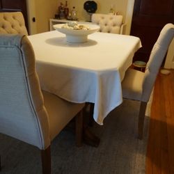 Antique Dining Table And 4 Chairs