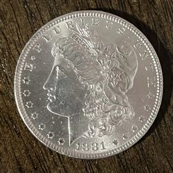 1881 Morgan Silver Dollar No Mint Mark Rare Coin Uncirculated Great Condition