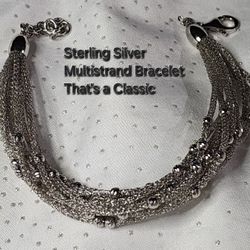 Sterling Silver Multistrand Bracelet 