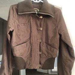 Brown Zippered Jacket Size M