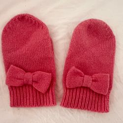 Designer Girls Cashmere Mittens. Size 12-24 Month. 