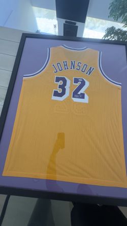 Magic Johnson Jersey, Autographed, And Framed. Psa Cert