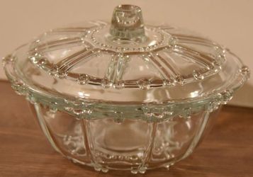 Glass candy dish