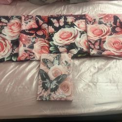 Free Decorative pillow covers and matching curtains, Wall picture