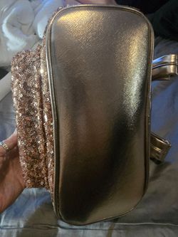 Rose gold sequin disney loungefly