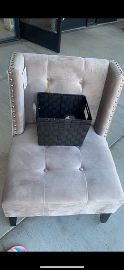 Grey accent chair