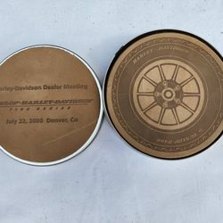 Harley Davidson Leather Coasters