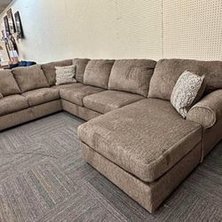 Ashley Oversized Plush Sectional Sofa Couch Hoylake 