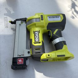 RYOBI ONE+ 18V 18-Gauge Cordless AirStrike Narrow Crown Stapler (Tool Only)