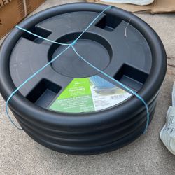 Mainstays 14.5 inch Round Resin Black Plant Caddy with Locking Wheels