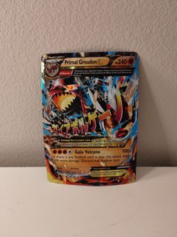 Pokémon TCG XY: Primal Clash Primal Groudon EX 86/160 Ultra Rare Holo Card *Bent