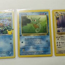 Pokémon Card Lot – 1st Edition Horsea (WOTC) + Dragonair Base Set + 25th Anniver