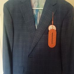 Tallia Mens Suit Jacket Deep Blue Size 44 Brand New 