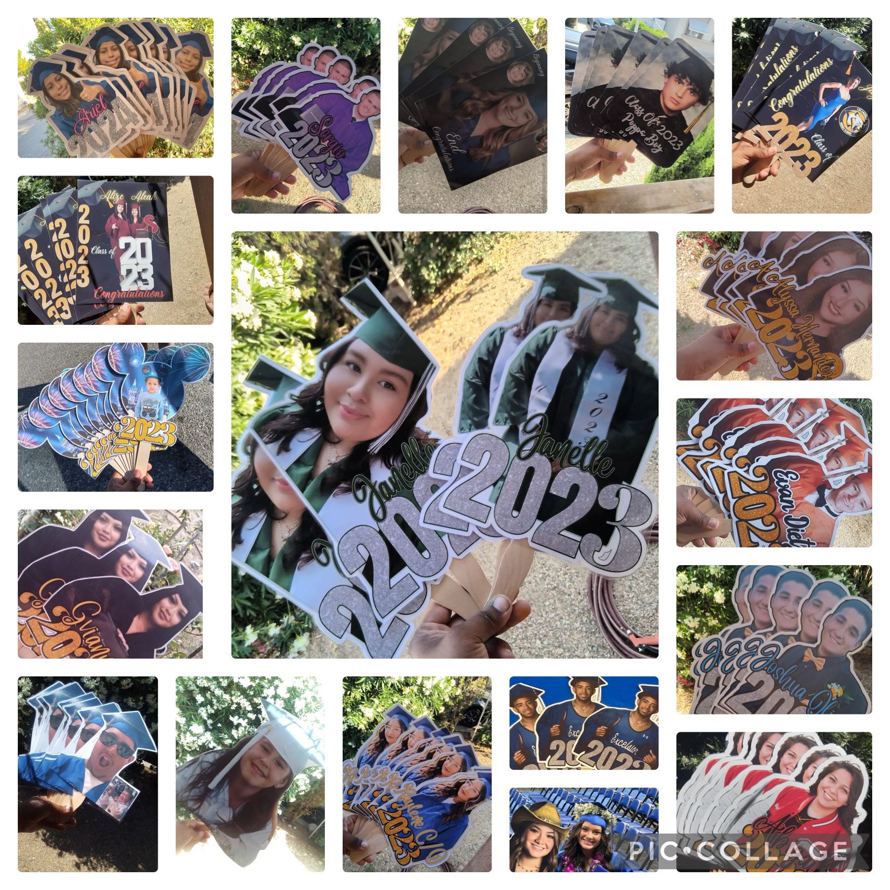 Graduation fans & big heads