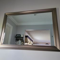 Large Silver/Grey Mirror