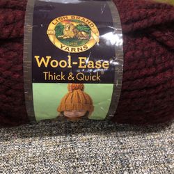 Lion Brand Wool-Ease Thick & Quick  143 Claert  Rugr Yarn  