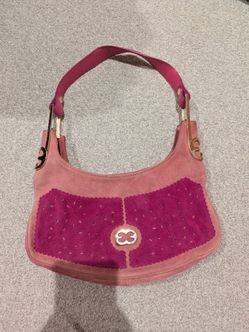 Escada Pink Nubuck and Leather Pochette Bag