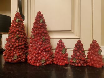 Set Of 4 Candiles (Trees)
