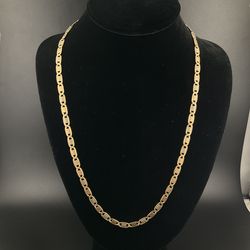 14k Yeilow Gold - GUCCI LINK TRI COLOR CHAIN DIA CUT
