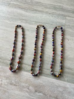 Vintage Necklaces, Murano Millefiori Glass Bead