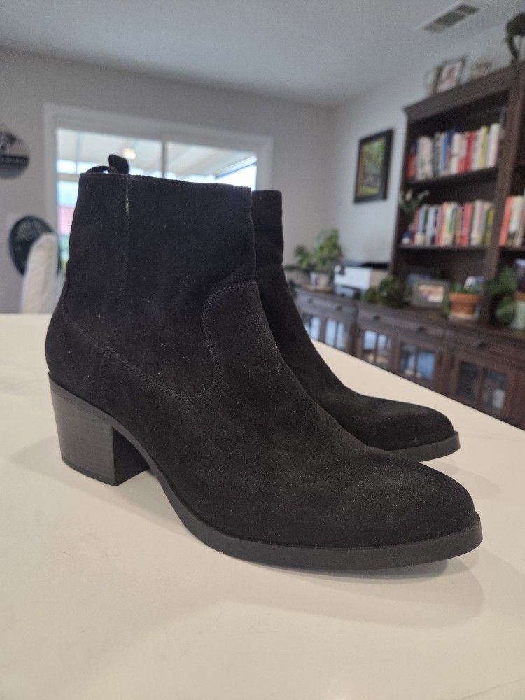 Black Suede Booties