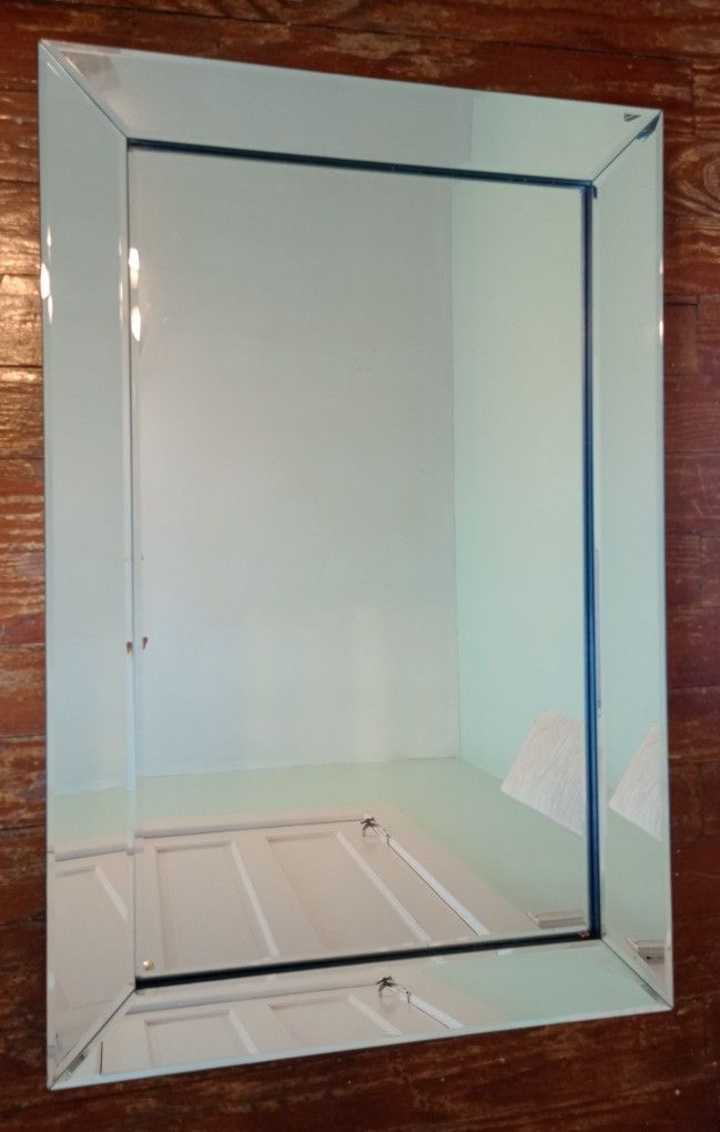 Vanity Mirror Beveled Glass 36" x 24" *25.00* Home and Garden Home Decor