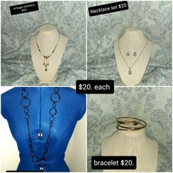Necklaces & Bracelet $20. .each 
