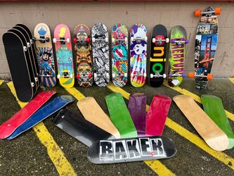 Trick skateboard cruiser and parts