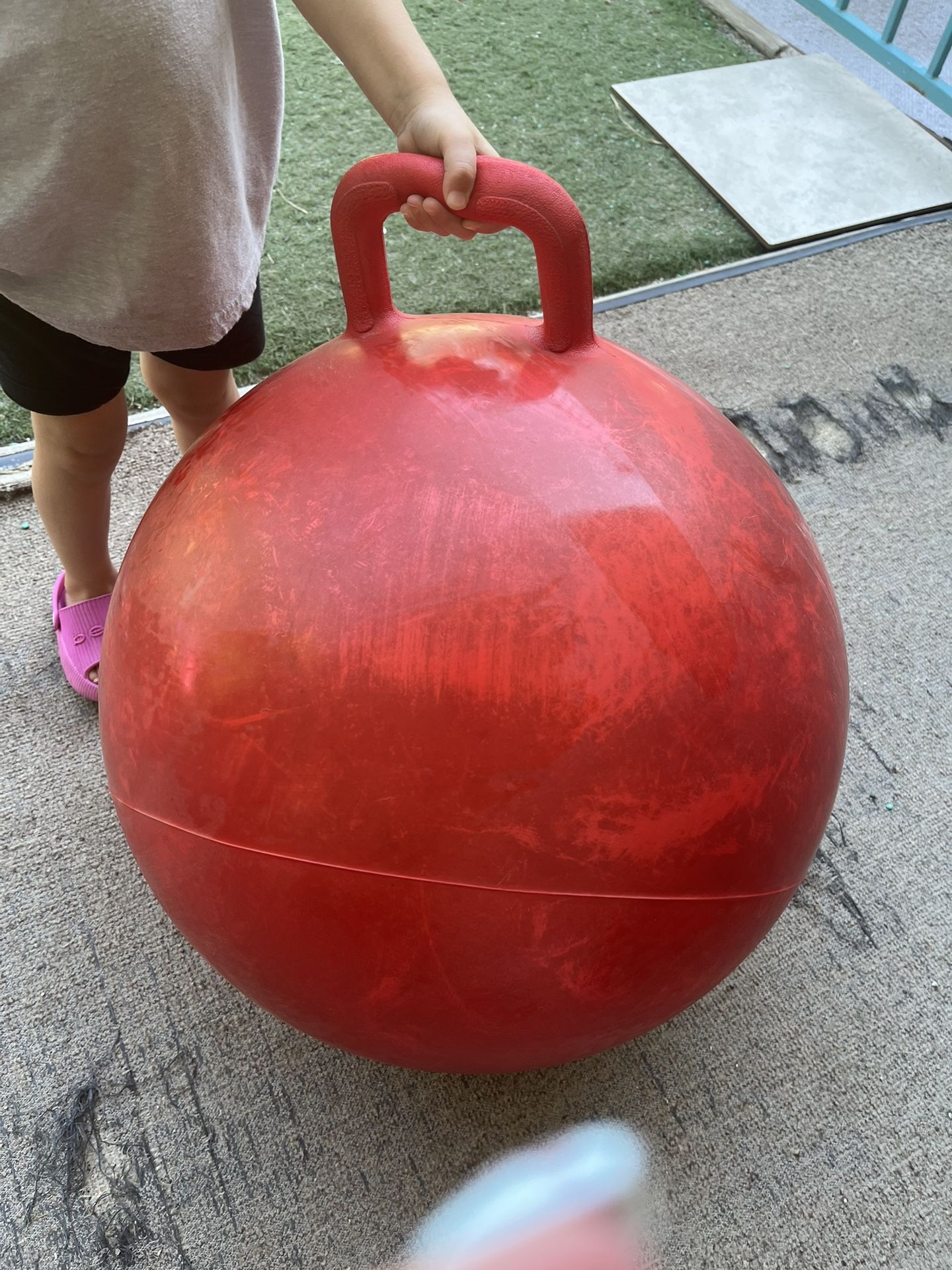 Red Bounce Ball With Handle