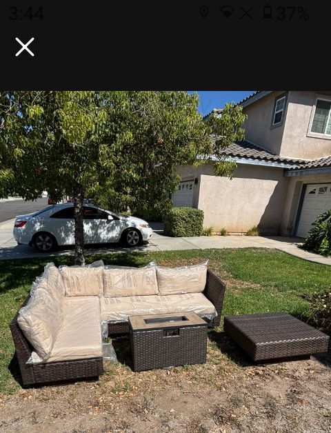 Gorgeous High Quality Costco Quality Sunbrella Quality Patio Furniture Set Brand New Patio Outdoor Sofa Set With Fire Pit Propane ????