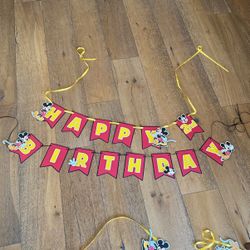 Mickey Birthday banner