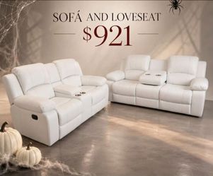 Sofá y Lovesaet en oferta color blanco
