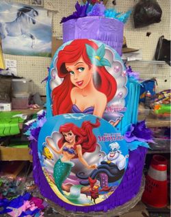 Little mermaid Ariel three tier pinata with balls