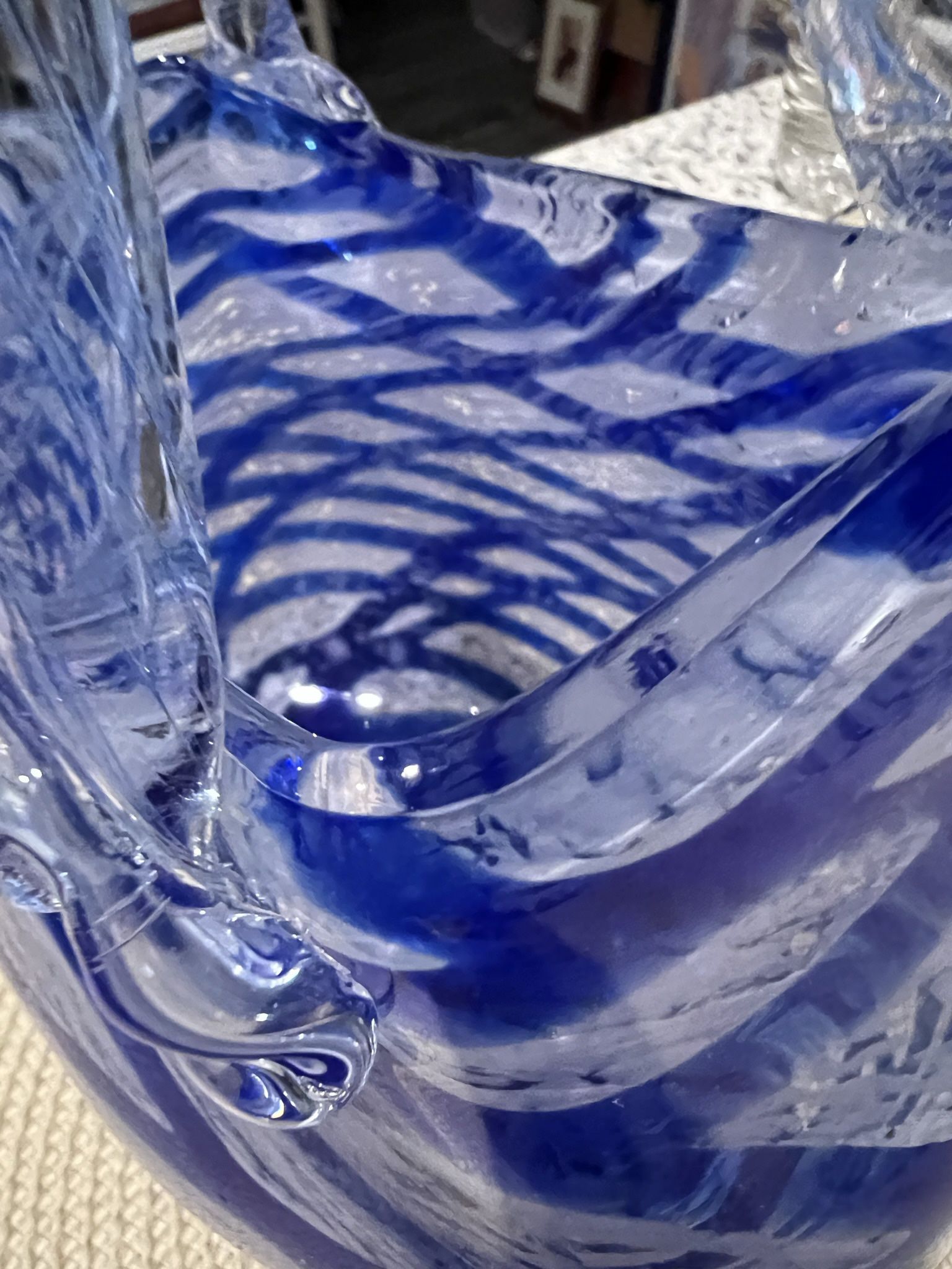 Murano Still Heavy Glass Vase