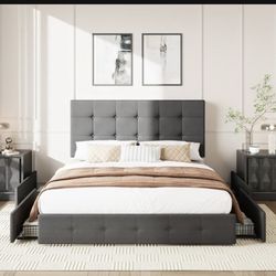 Queen Bed Frame With Storage.