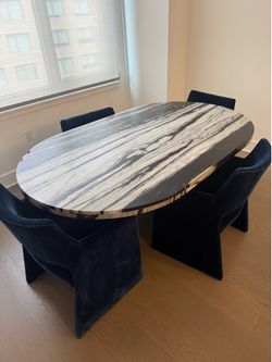 CB2 velvet chairs