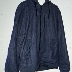 Dravus Men's Built for Wear Gray Long Sleeve with Pockets Hoodie Jacket Size XL