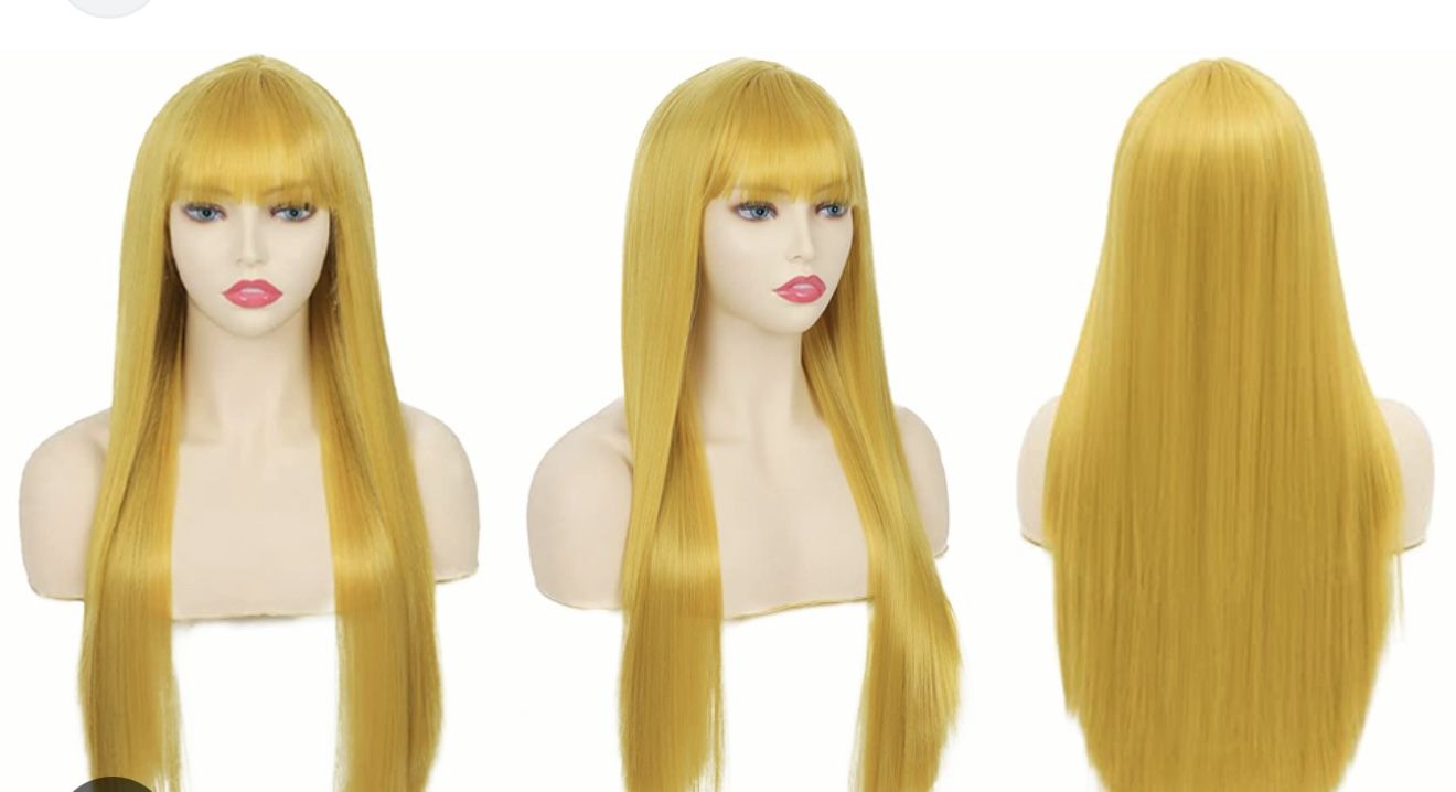 Wig Synthetic Straight Hair Bangs In Front