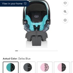 NEW Evenflo NurtureMax Infant Car Seat, Dallas Blue