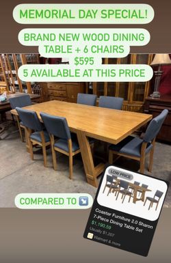 Memorial Day Special Brand New Wood Dining Set