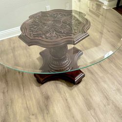 Wood & Glass Dining Table