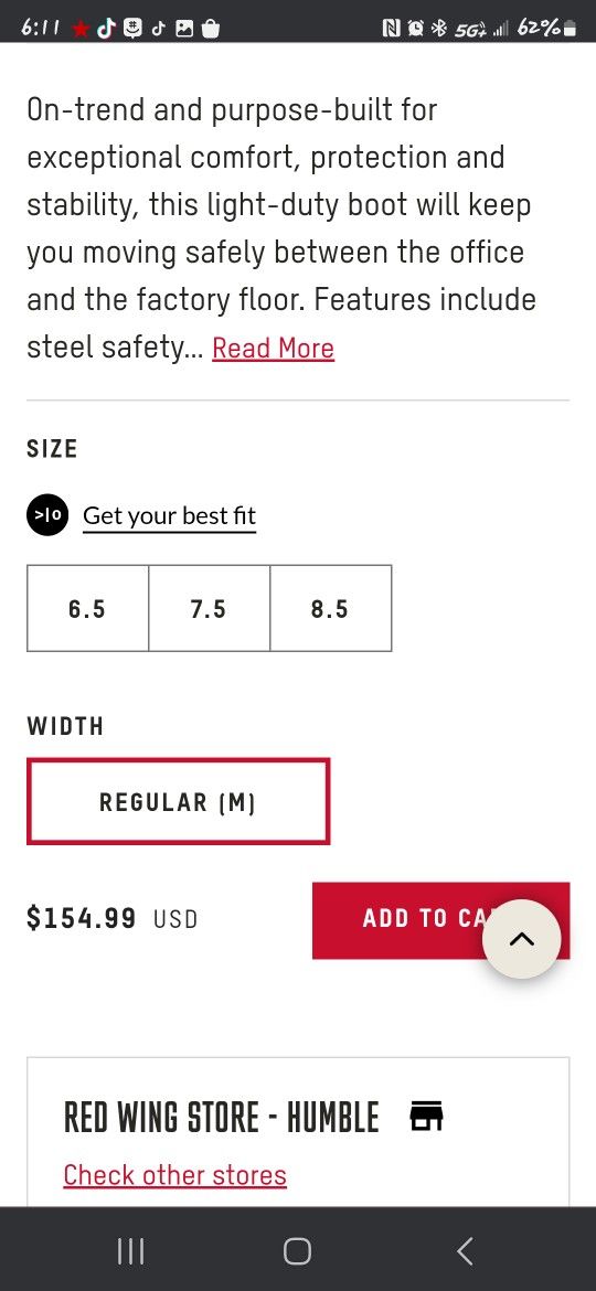 $80 OBO Woman Steel Toe Work Boots 9.5M