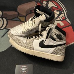 Jordan 1 White Cement Sz 10.5
