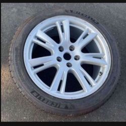 1 Only - 245/45zr19 5x4.72 5x120 Stock Split Spoke Tesla Model S X Bmw Wheel Rim With New Michelin Pilot Sport 4 Tire 2023 DOT !!!!!!!!!!!!!!