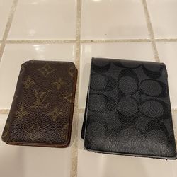 2 wallets for sale Brown $20 black and gray $15