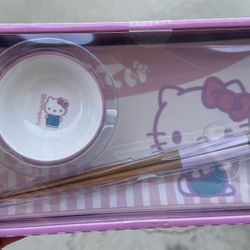Hello Kitty Ceramic Sushi Plate Set 