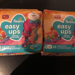 Pampers Girls Easy-Ups Size 2T-3T (See Description)