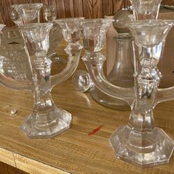 Two beautiful Crystal candle holders 