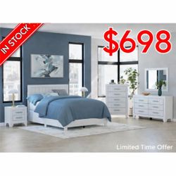 🔥 IN STOCK & READY FOR DELIVERY 🔥 COMPLETE MODERN BEDROOM SET – ONLY $698!