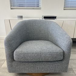 Swivel Chair Tweed Style Fabric